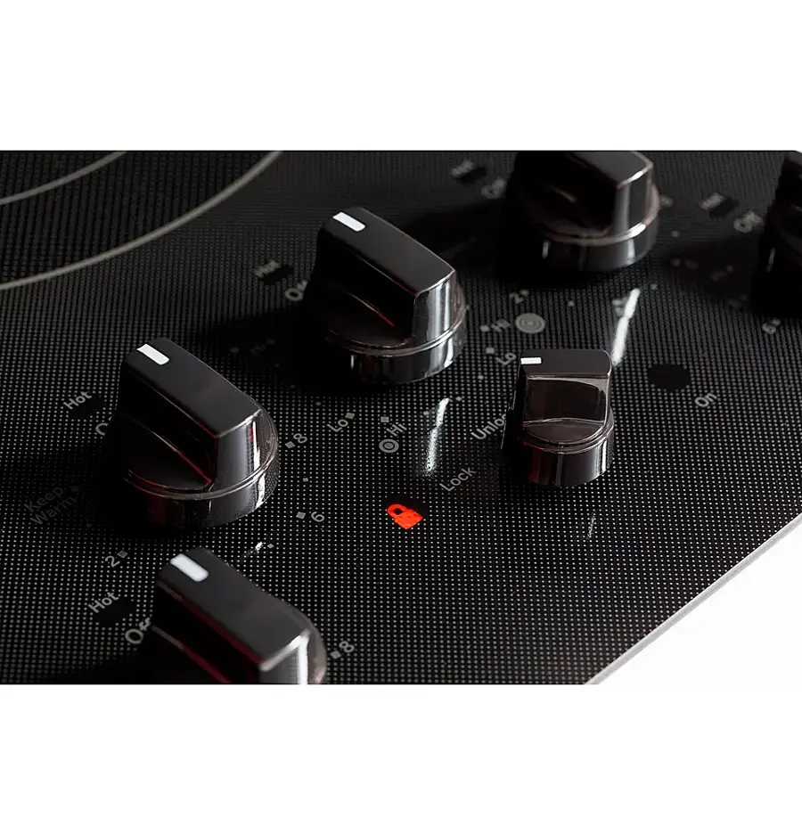 Alt View 15. GE - 30" Electric Built In Cooktop - Black.
