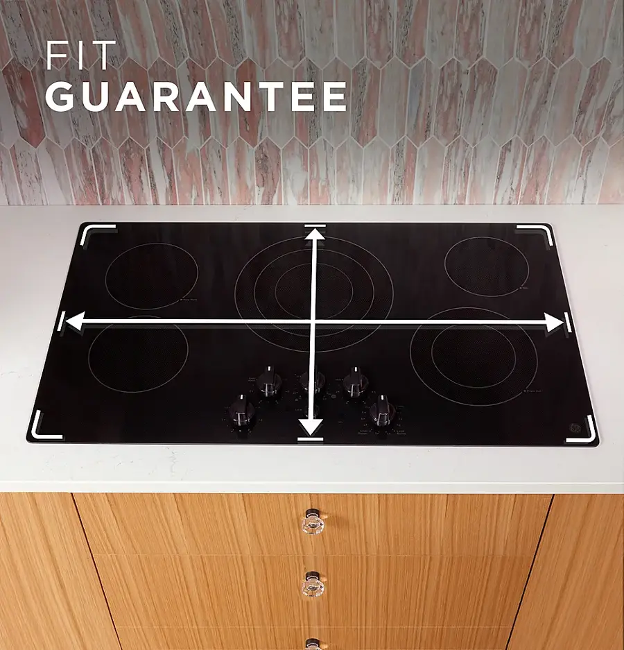 Alt View 20. GE - 30" Electric Built In Cooktop - Black.