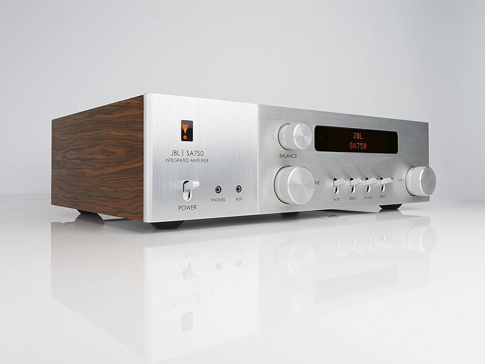 Angle View: JBL SA750 Anniversary Edition 2.0-Ch. Intelligent Integrated Amplifier with Googlecast and Dirac Live, Teak wood - Silver