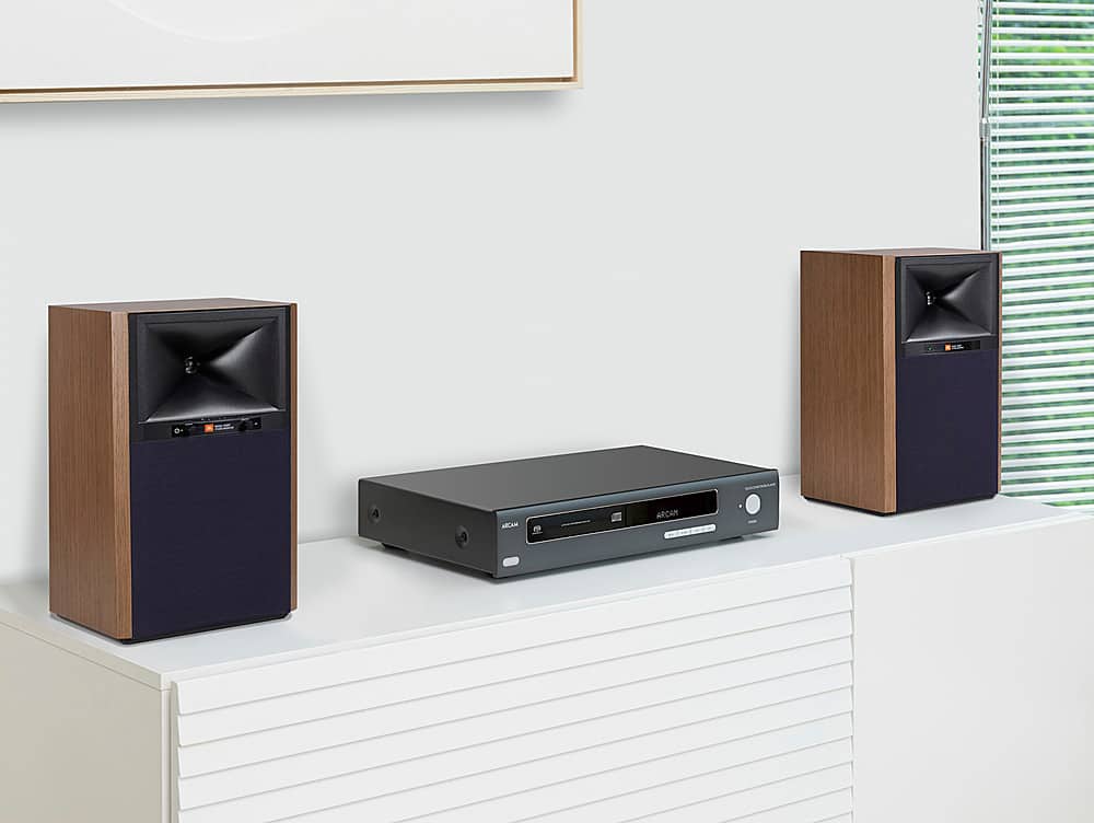 Alt View 20. JBL - 4305P 5-1/4" Hi-Res 300W Wireless 2-Way Bookshelf Speakers (Pair) - Walnut.