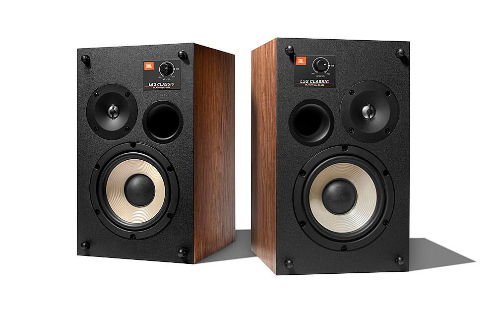 Angle. JBL - L52 Classic 5-1/4" Passive 2-Way Bookshelf Speaker (Pair) - Orange Grille.