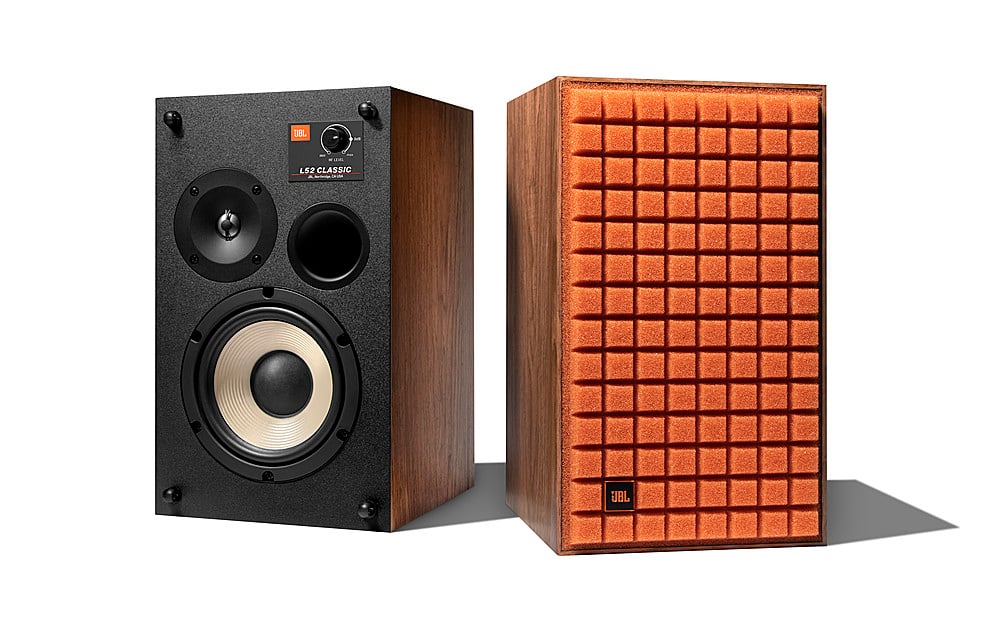 JBL - L52 Classic 5-1/4" Passive 2-Way Bookshelf Speaker (Pair) - Orange Grille - Front_Zoom