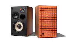 Front. JBL - L52 Classic 5-1/4" Passive 2-Way Bookshelf Speaker (Pair) - Orange Grille.