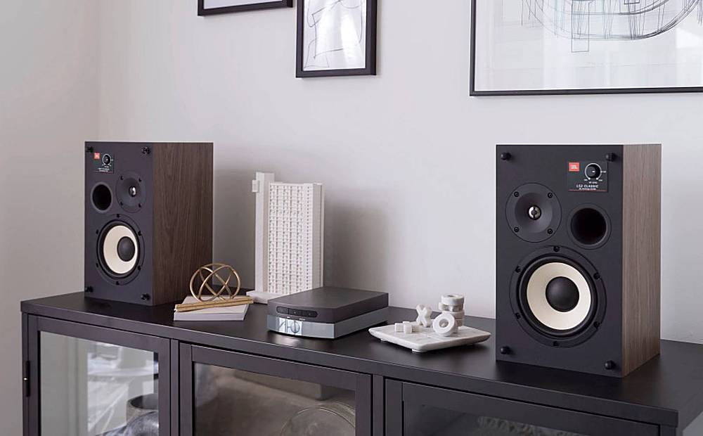 Alt View 15. JBL - L52 Classic 5-1/4" Passive 2-Way Bookshelf Speaker (Pair) - Orange Grille.