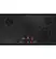 Angle. GE - 36" Electric Built In Cooktop - Black.