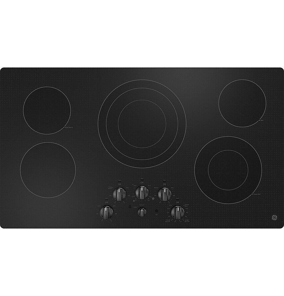 GE - 36" Electric Built In Cooktop - Black