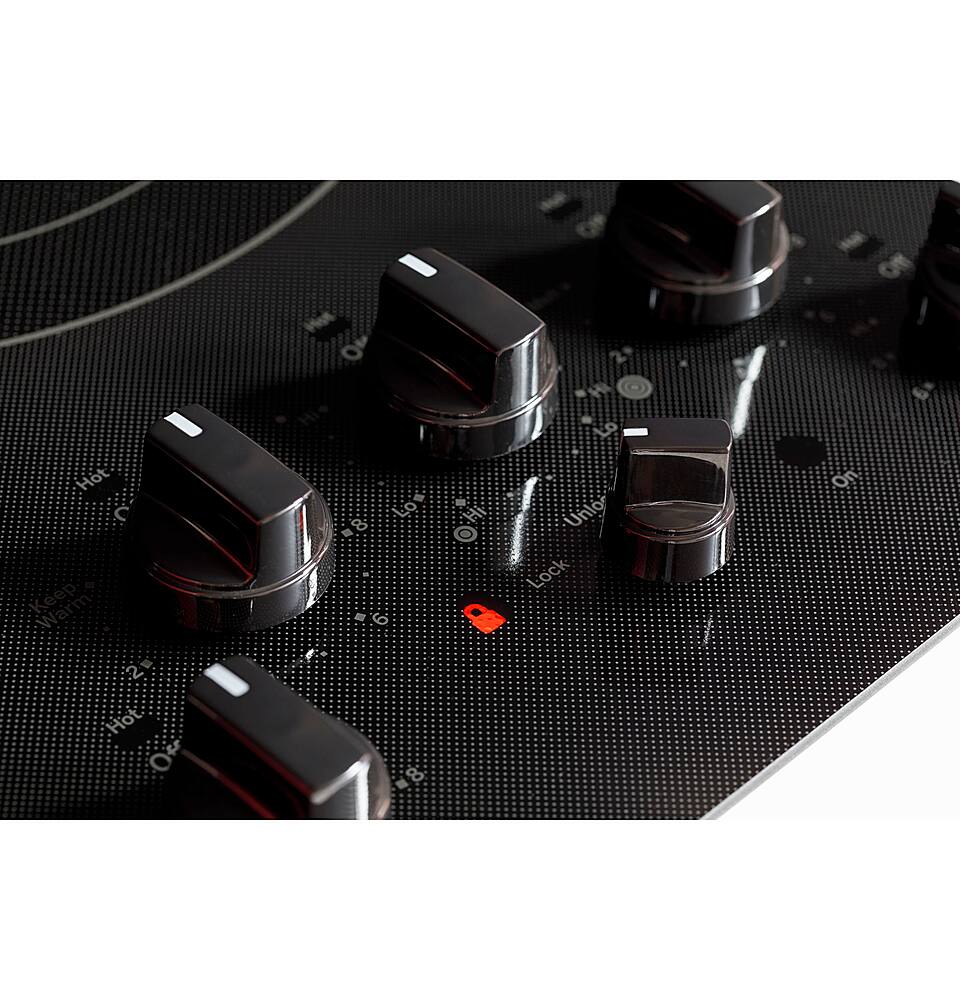 Alt View 21. GE - 36" Electric Built In Cooktop - Black.