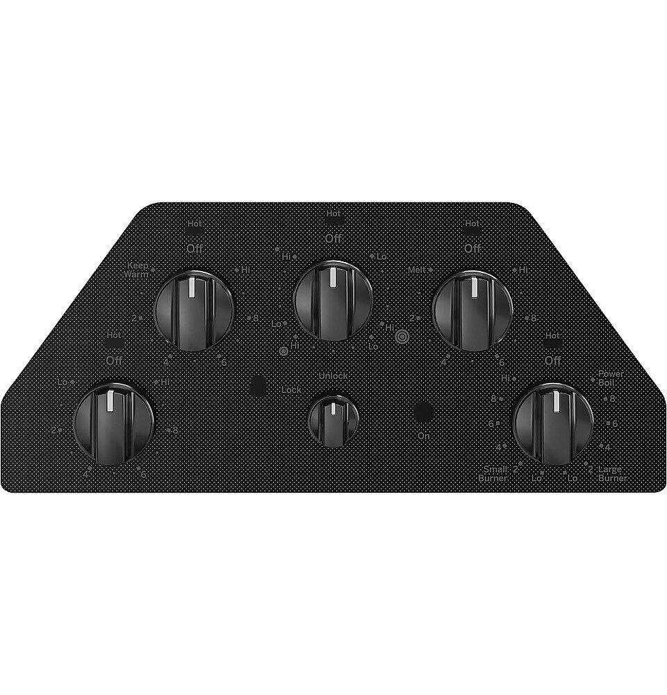 Left. GE - 36" Electric Built In Cooktop - Black.