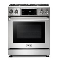 Thor Kitchen - 4.55 cu. Ft.  Freestanding LP Gas Range with Self Cleaning - Stainless Steel - Front_Zoom