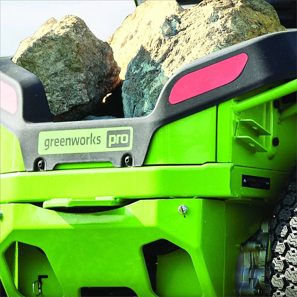 Alt View 15. Greenworks - 80 Volt 42" CrossoverT Electric Riding Lawn Mower (6 4Ah Batteries and 3 Dual Port Turbo Chargers Included) - Green.