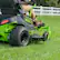Left. Greenworks - 80 Volt 42" CrossoverZ Electric Zero Turn Riding Lawn Mower (6 4Ah Batteries and 3 Dual Port Turbo Chargers Included) - Green.