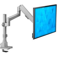 Front. Mount-It! - Full Motion Single Monitor Desk Mount - Silver.
