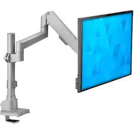 Mount-It! - Full Motion Single Monitor Desk Mount - Silver