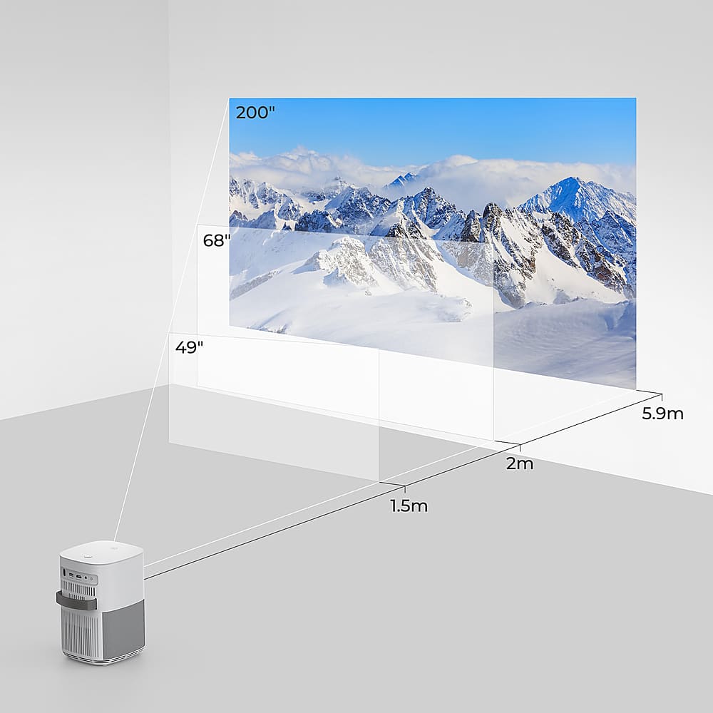 Alt View 13. Vankyo - X3 Native 1080P Wireless Single LCD Projector - White.