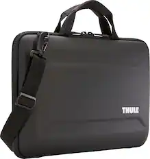 Front. Thule - Gauntlet 4 Attaché Briefcase for all 16” Apple MacBook Pro Models, all 15” Apple MacBook Pro Models & 14.1" PC & Laptops - Black.