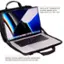 Stores a 15" MacBook Pro* or other laptops up to 35.8 x 24.6 cm / 14.1 x 9.7" in size. Various carrying options are available, including a detachable shoulder strap and top attachment handles.