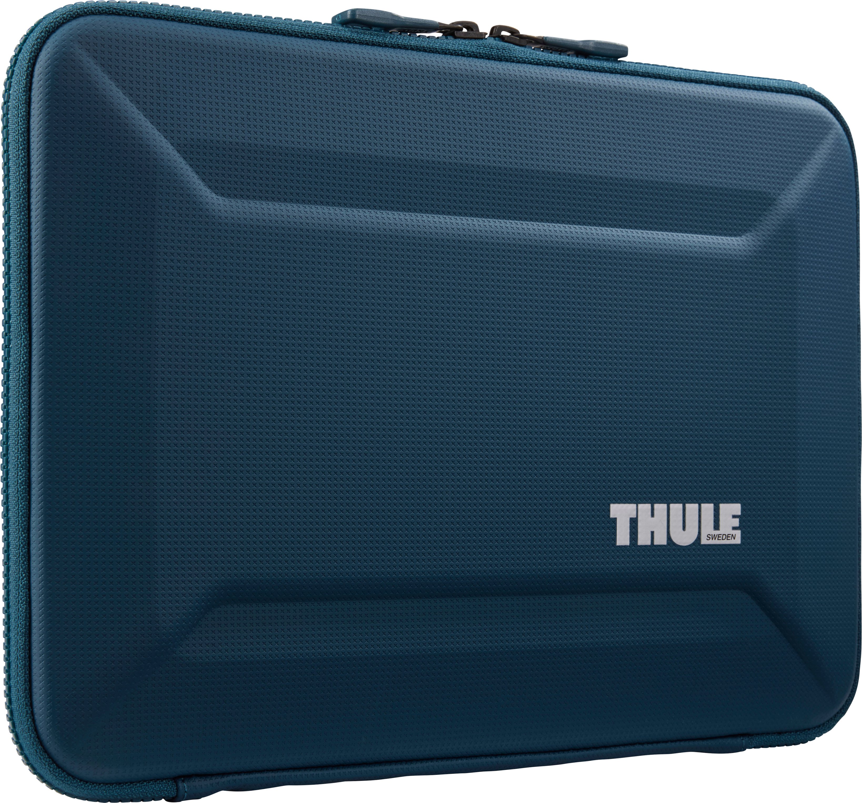 Back View: Thule - Gauntlet Laptop Sleeve Laptop Case for 14” Apple MacBook Pro, 13” Apple MacBook Pro, Air, PCs, Laptops & Chromebooks - Blue