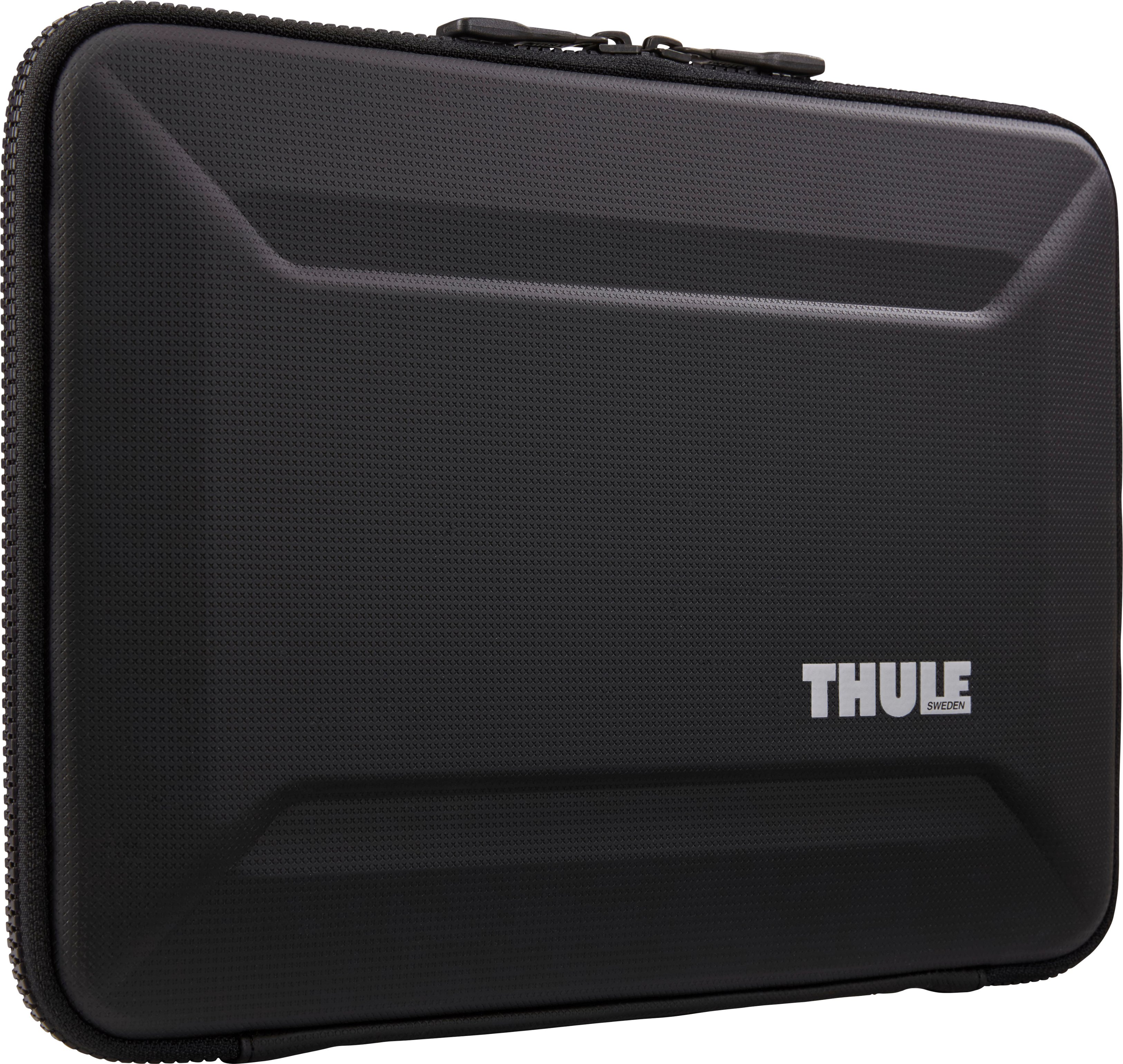 Back View: Thule - Gauntlet Laptop Sleeve Laptop Case for 14” Apple MacBook Pro, 13” Apple MacBook Pro, Air, PCs, Laptops & Chromebooks - Black