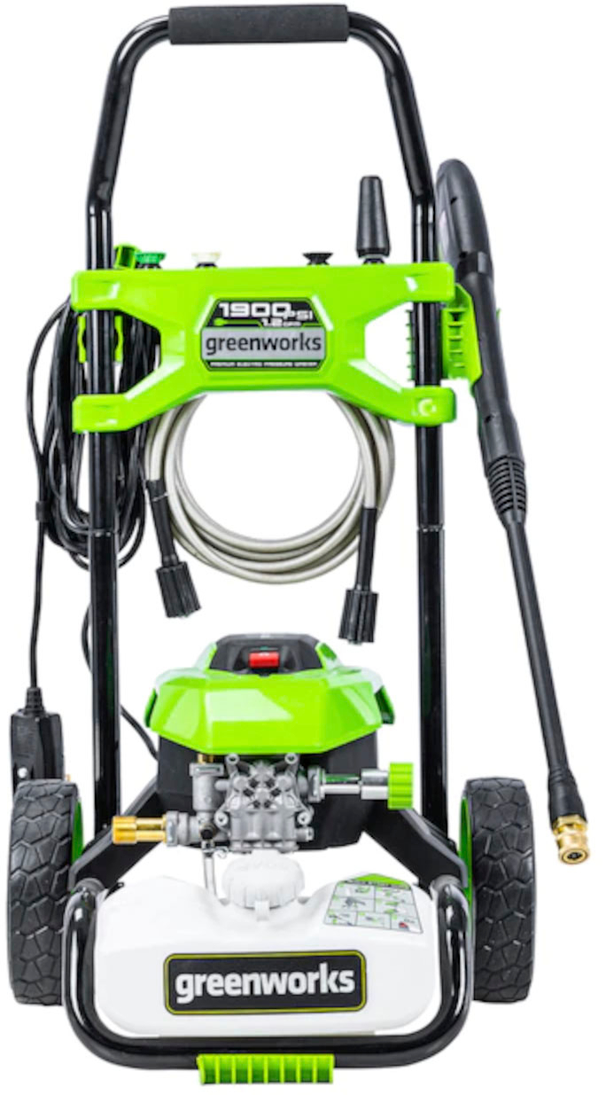Angle View: Greenworks - Electric Pressure Washer up to 1900 PSI at 1.2 GPM - Green