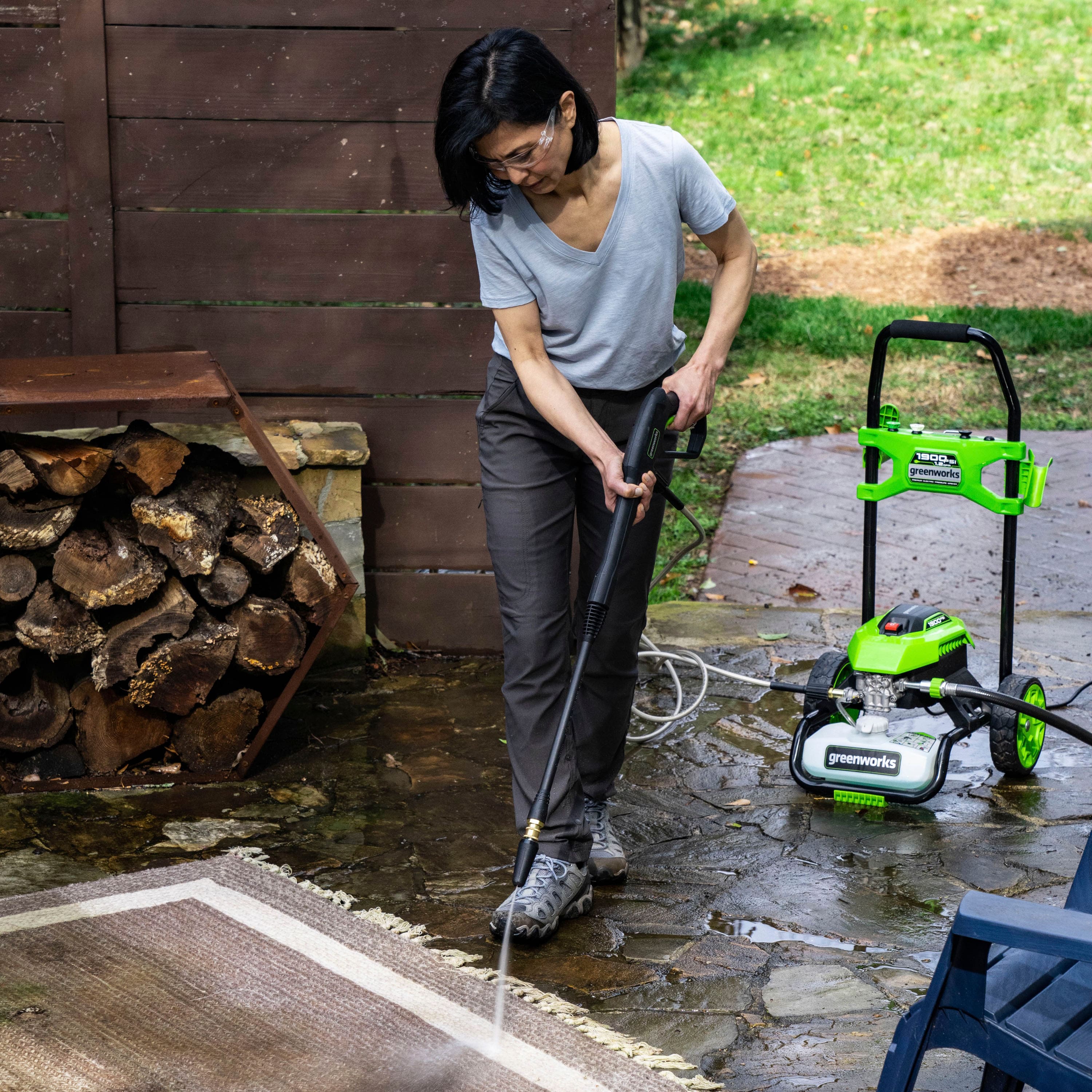 Alt View 16. Greenworks - Electric Pressure Washer up to 1900 PSI at 1.2 GPM - Green.