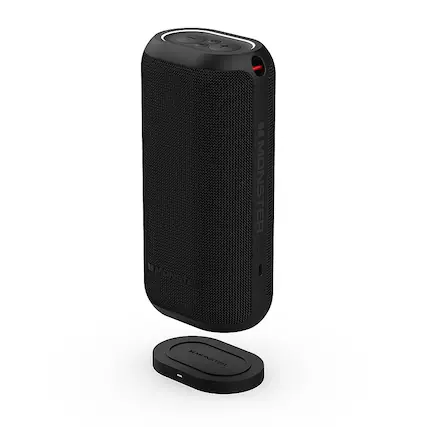 Alt View 1. Monster - DNA MAX Portable Bluetooth Speaker with Qi Wireless Charging - Black.