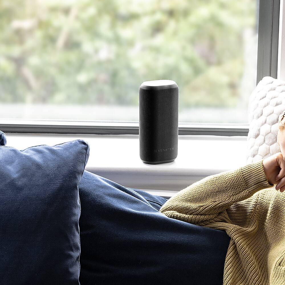 Alt View 17. Monster - DNA MAX Portable Bluetooth Speaker with Qi Wireless Charging - Black.