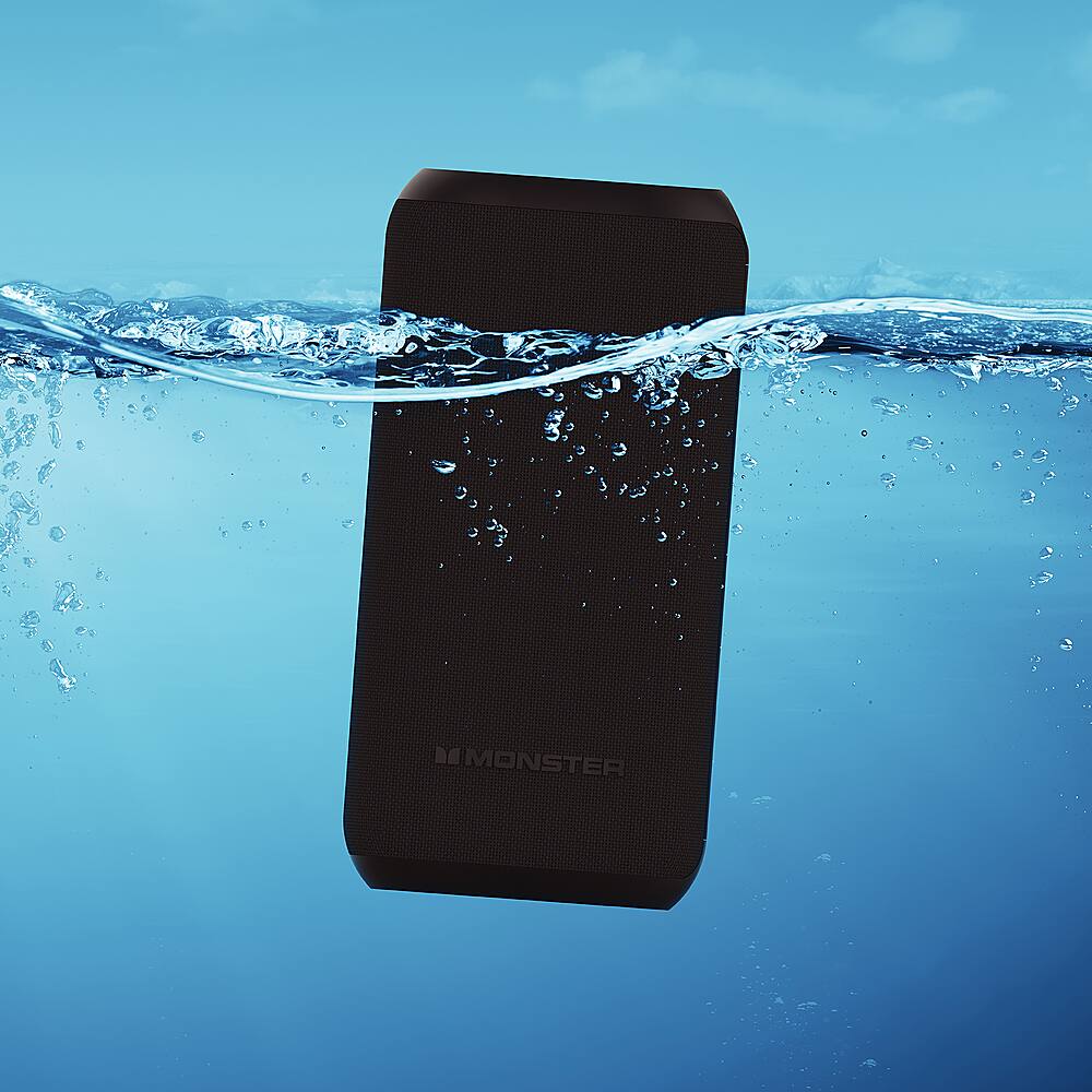 Alt View 19. Monster - DNA MAX Portable Bluetooth Speaker with Qi Wireless Charging - Black.