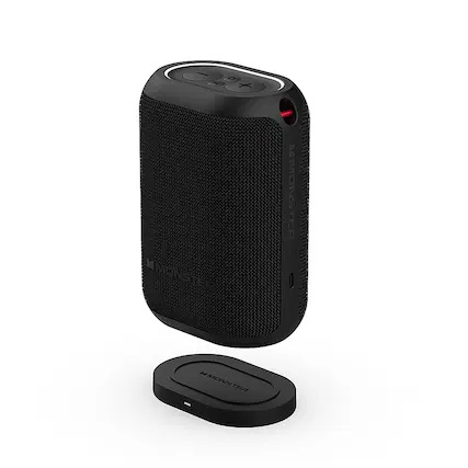 Alt View 1. Monster - DNA ONE Portable Bluetooth Speaker with Qi Wireless Charging - Black.