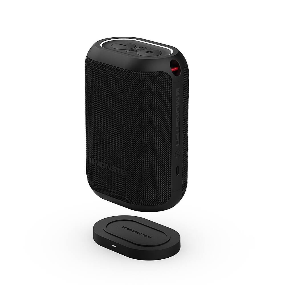 Alt View 1. Monster - DNA ONE Portable Bluetooth Speaker with Qi Wireless Charging - Black.