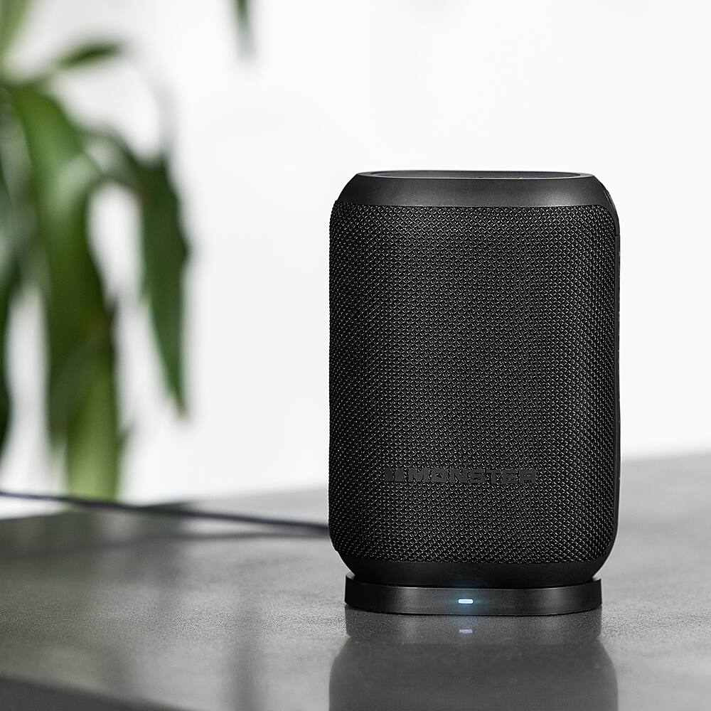 Alt View 22. Monster - DNA ONE Portable Bluetooth Speaker with Qi Wireless Charging - Black.