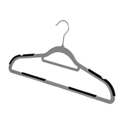 Honey-Can-Do - Rubber Grip No-Slip Plastic Hangers 50pk - Gray - Front_Zoom