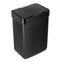 Honey-Can-Do - 50 Liter Stainless Steel Sensor Trash Can - Black - Angle_Zoom
