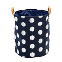 Honey-Can-Do - Canvas Scribble Hamper - Navy Blue - Front_Zoom