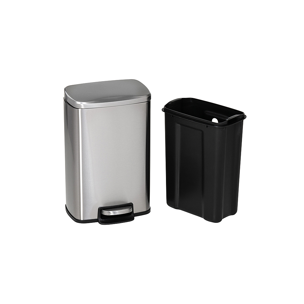 Honey-Can-Do Set of Stainless Steel Step Trash Cans with Lid