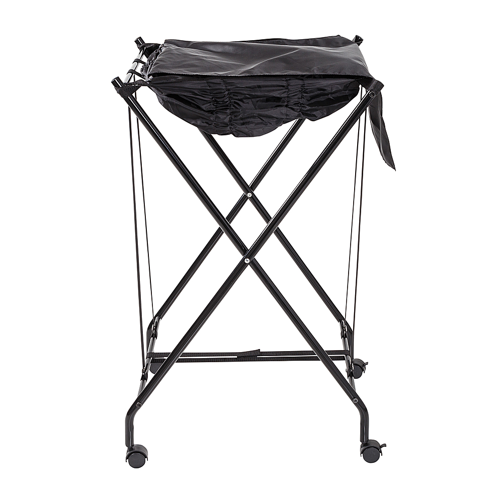 Honey Can Do Pop-Up Laundry Bin with Wheels, Black