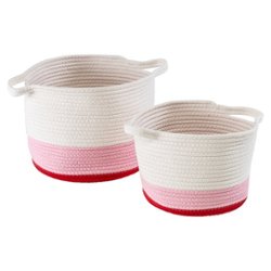 Honey-Can-Do - Nesting Cotton Rope Storage Basket Set Ombré - White - Front_Zoom