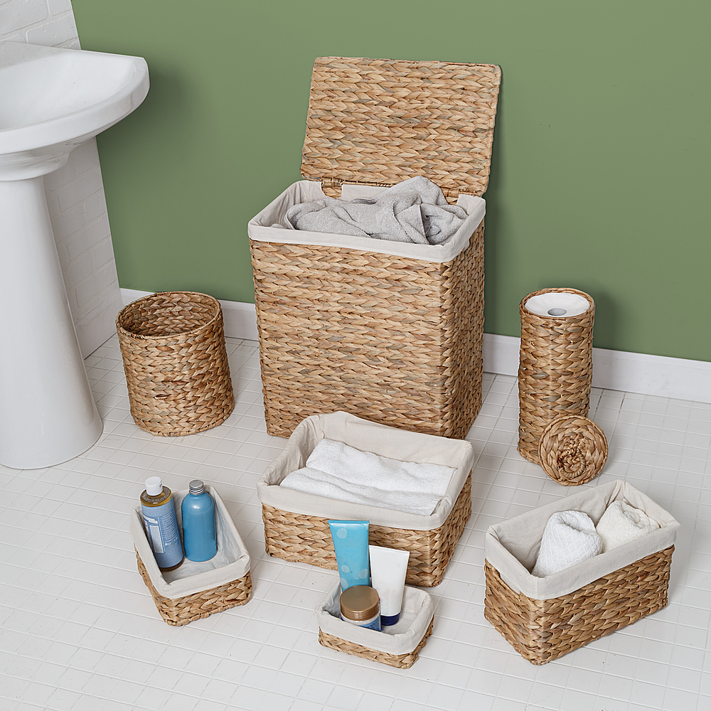 Best Buy: Honey-Can-Do 7-Piece Twisted Paper Rope Woven Bathroom Storage  Basket Set Grey HMP-09357