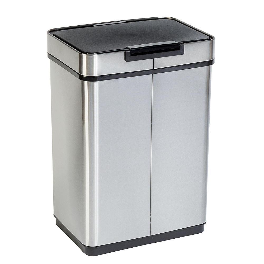 Best Buy: Honey-Can-Do 58 Liter Tall and Wide Stainless Steel Step Trash Can  with Lid Silver TRS-09336