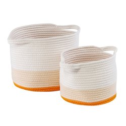 Honey-Can-Do - Nesting Cotton Rope Storage Basket Set Ombré - White - Front_Zoom