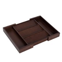 Honey-Can-Do - Expandable Kitchen Drawer Organizer Tray - Walnut - Front_Zoom