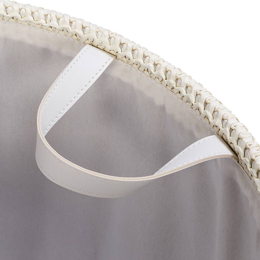 Best Buy HoneyCanDo Set of 3 Small Nesting Paper Straw Baskets with Handles Natural STO09534