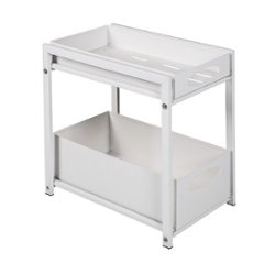 Honey-Can-Do - Metal Kitchen Cabinet Organizer with Drawers - White - Front_Zoom