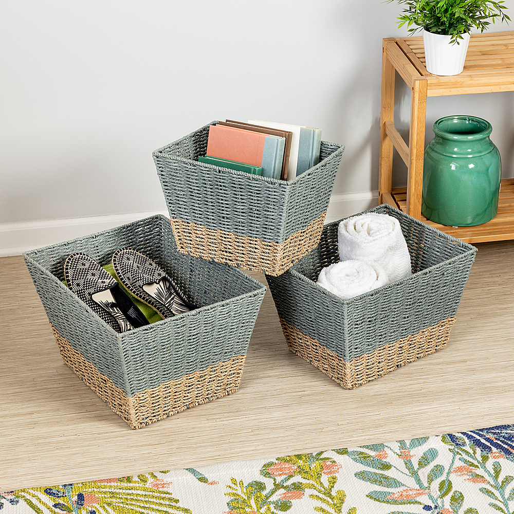 Honey-Can-Do 3-Piece Paper Rope Cord Basket Set