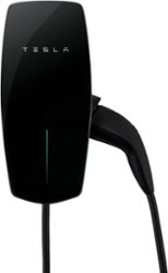 Tesla - Wall Connector J1772 Hardwired Electric Vehicle (EV) Charger - up to 48A - 24' - Black - Front_Zoom