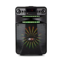 QFX - Bluetooth Rechargeable Speaker with Smart APP Control and LED Lights - Black - Front_Zoom