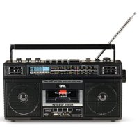 QFX - Radio/Cassette to MP3 Boombox Converter - Black - Front_Zoom