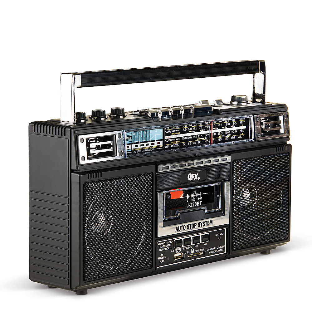 Qfx® J-220bt 9-watt Retro-style Portable Cassette Player Boombox