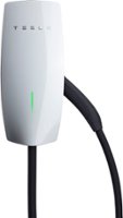 Tesla - Wall Connector Hardwired Electric Vehicle (EV) Charger up to 48A - 24' - White - Front_Zoom