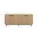 Front. Walker Edison - Scandi 4-Door Minimalist Reeded Sideboard - Coastal Oak.