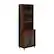 Left. Walker Edison - Contemporary Glass-Door Bar Cabinet - Dark Walnut.